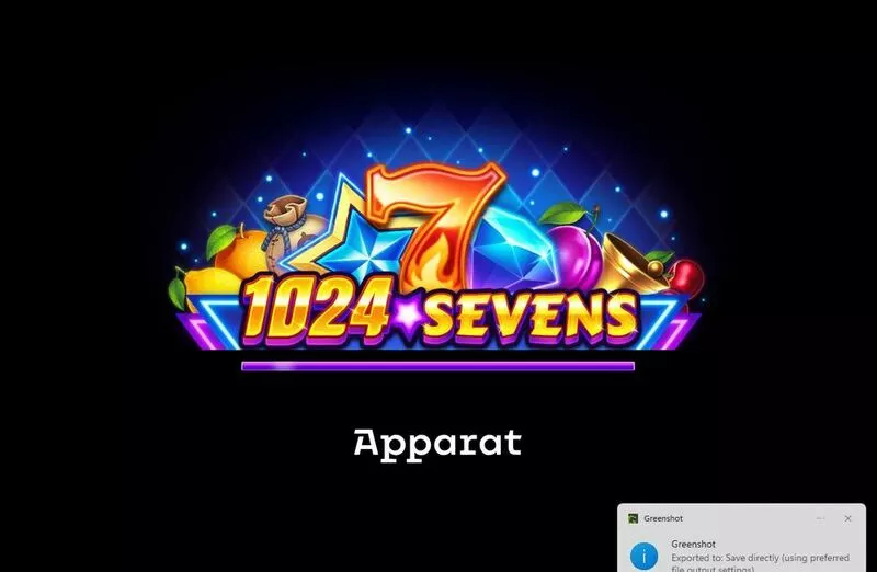 1024 Sevens slots Introduction Screen