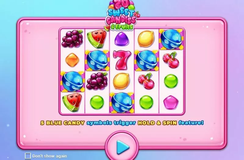 20 Sweet Candies slots Main Screen Reels