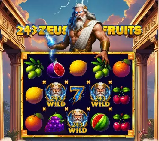 243 Zeus Fruits slots Main Screen Reels