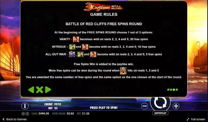 3 Kingdoms – Battle of Red Cliffs slots Info and Rules