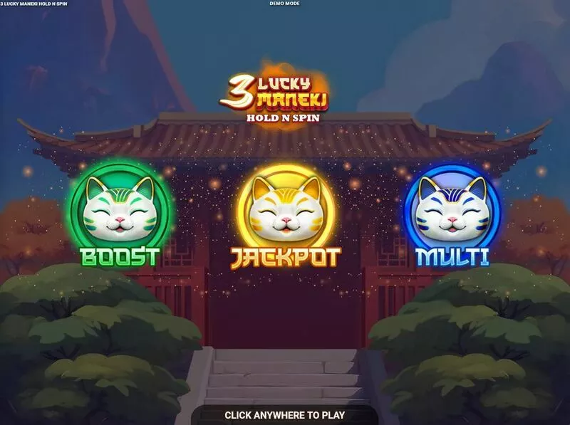 3 Lucky Maneki slots Introduction Screen
