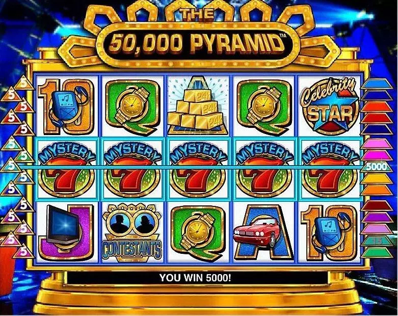 50,000 Pyramid slots Introduction Screen