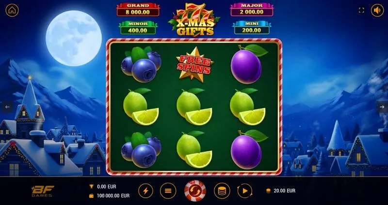 777 X-Mas Gifts slots Main Screen Reels
