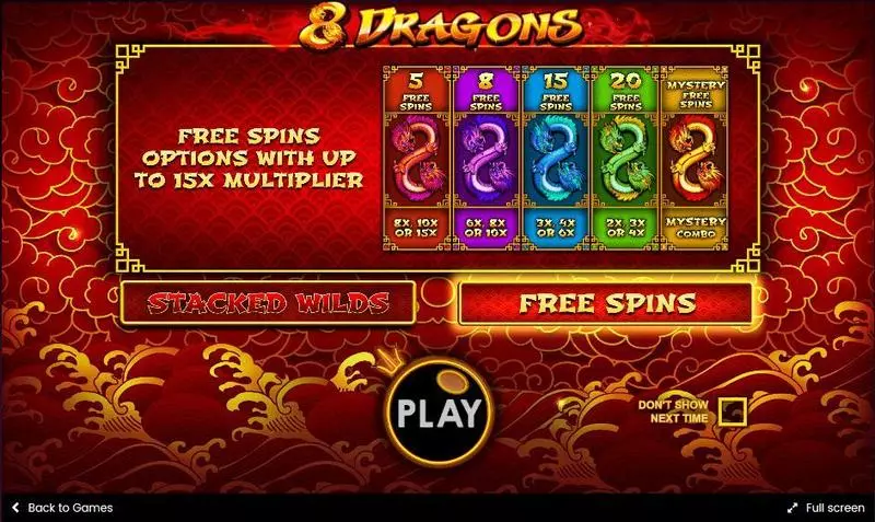 8 Dragons slots Info and Rules