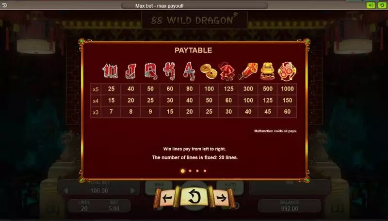 88 Wild Dragons slots Info and Rules