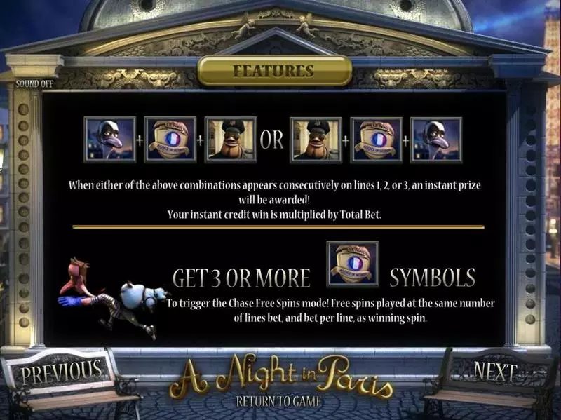 A night in Paris slots Info and Rules
