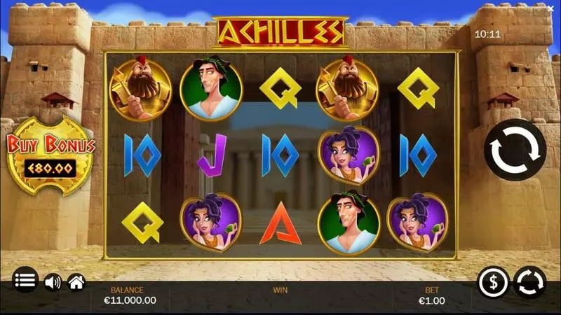 Achilles slots Main Screen Reels
