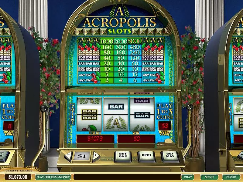 Acropolis slots Main Screen Reels