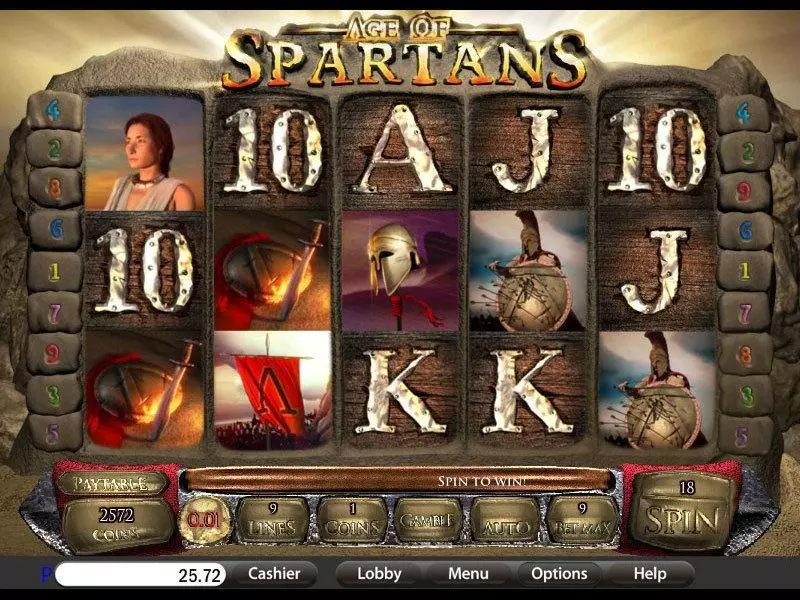 Age of Spartans slots Main Screen Reels