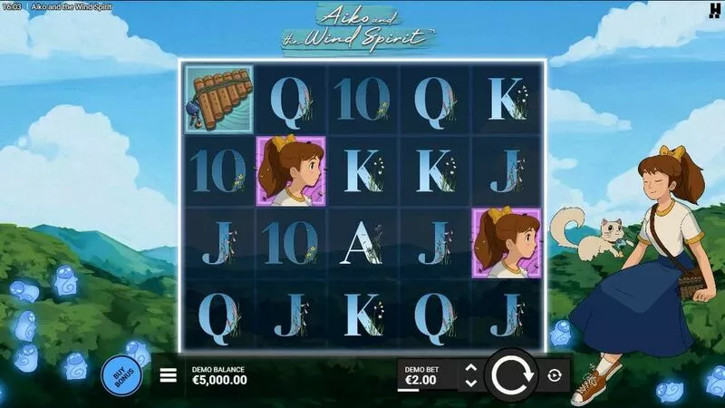Aiko and the Wind Spirit slots Main Screen Reels