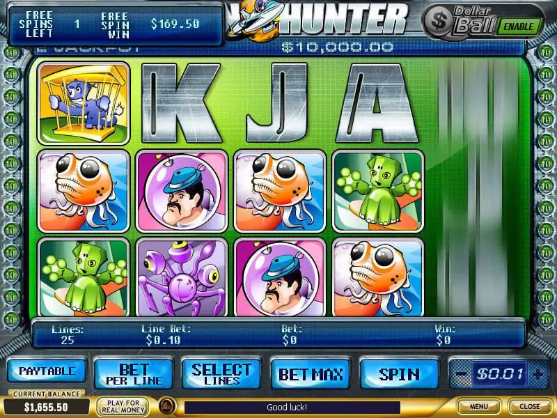 Alien Hunter slots Bonus 2