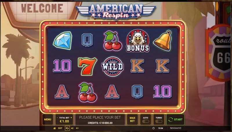 American Respin slots Main Screen Reels