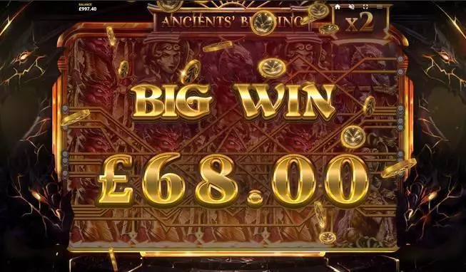 Ancients' Blessing slots Winning Screenshot