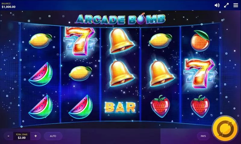 Arcade Bomb slots Main Screen Reels
