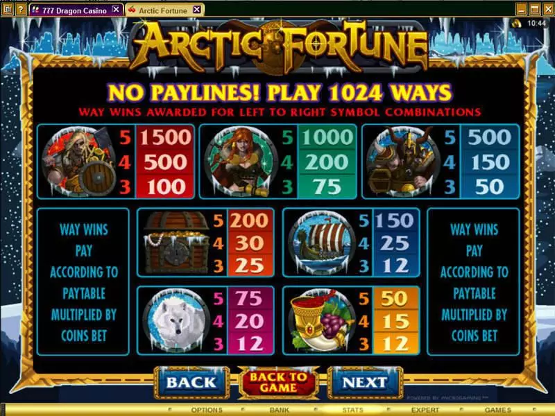 Arctic Fortune slots Info and Rules