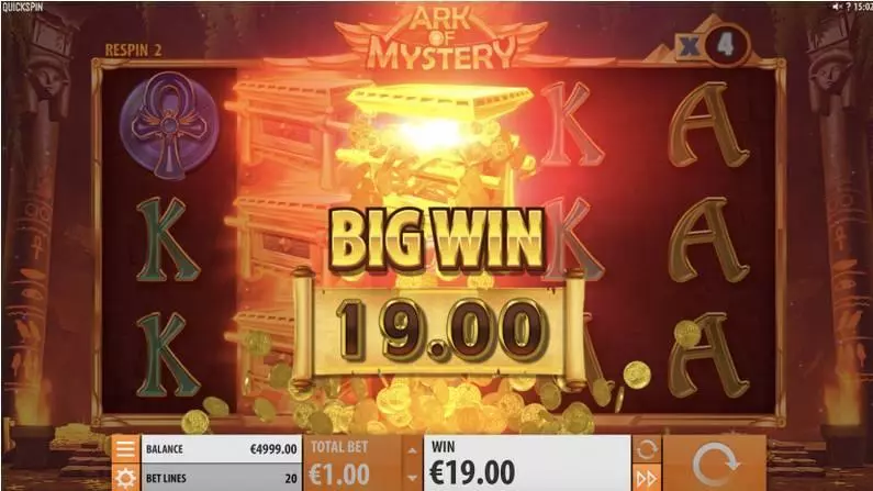 Ark of Mystery slots Winning Screenshot