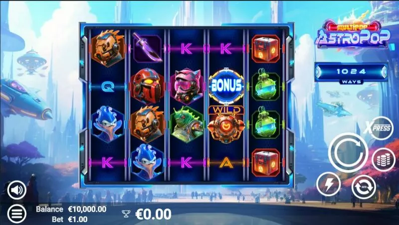 AstroPop slots Main Screen Reels