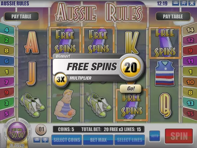 Aussie Rules slots Bonus 1