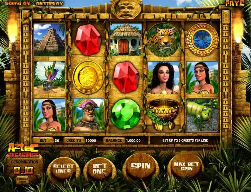 Aztec Treasures slots Introduction Screen