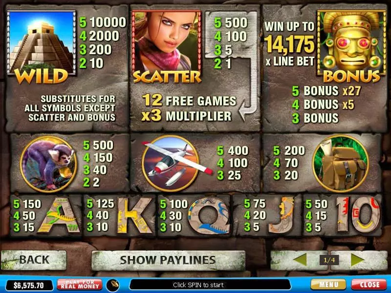 Azteca slots Info and Rules