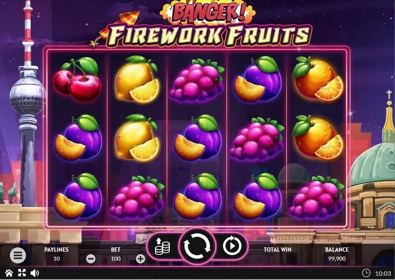 Banger! Firework Fruits slots Main Screen Reels