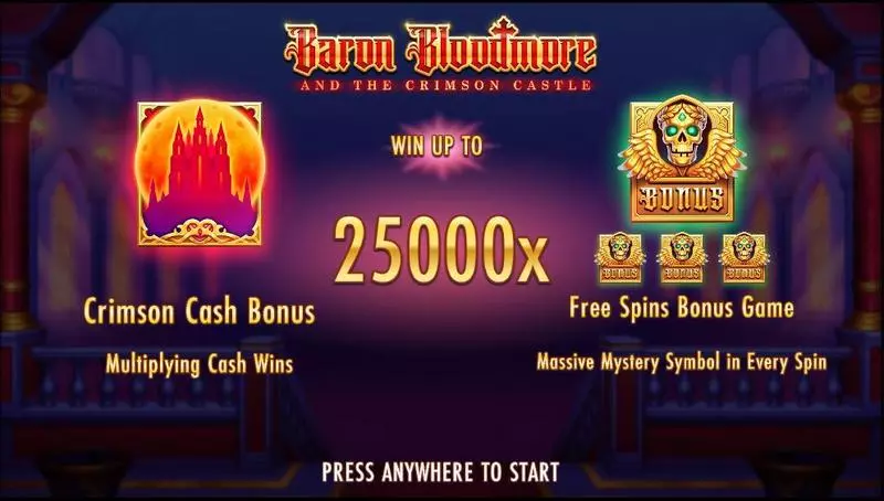 Baron Bloodmore and the Crimson Castle slots Info and Rules