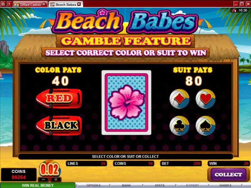 Beach Babes slots Gamble Screen