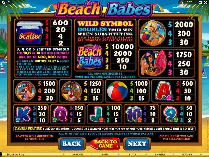 Beach Babes slots Info and Rules
