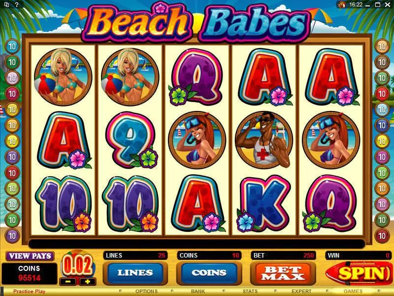 Beach Babes slots Main Screen Reels