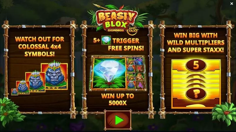 Beasty Blox GigaBlox slots Info and Rules