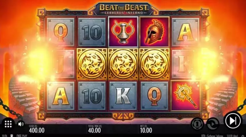 Beat the Beast Cerberus Inferno slots Main Screen Reels