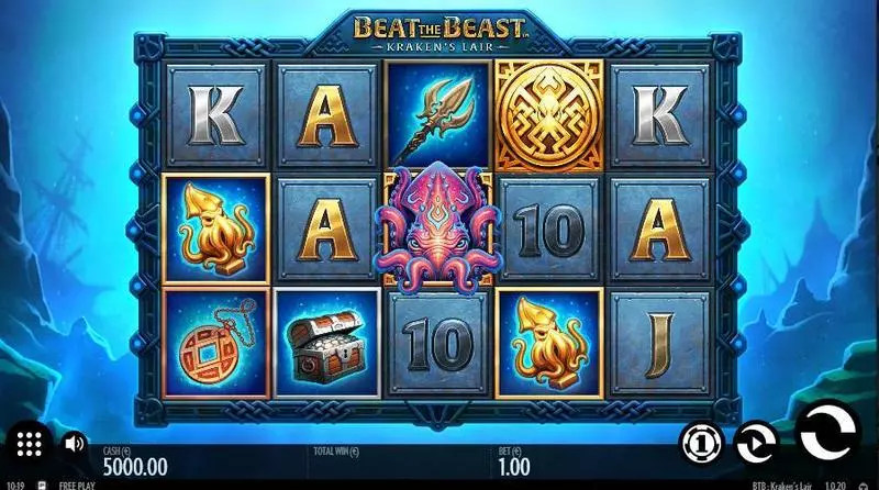 Beat the Beast: Kraken's Lair slots Main Screen Reels