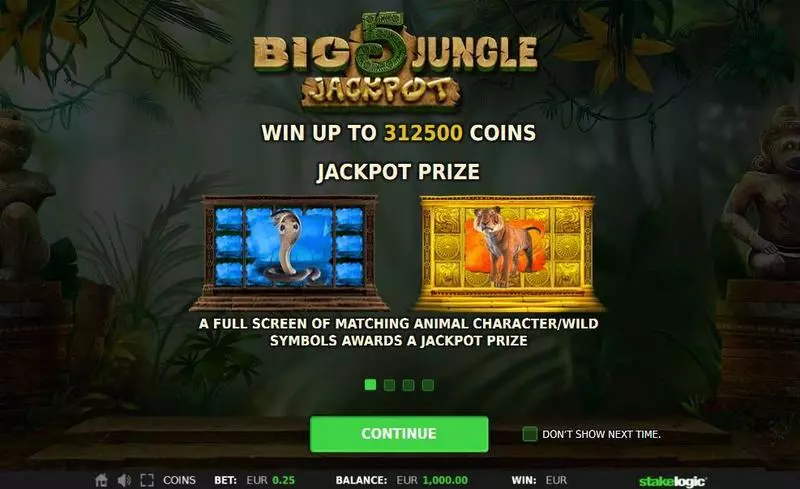 Big 5 Jungle Jackpot slots Info and Rules