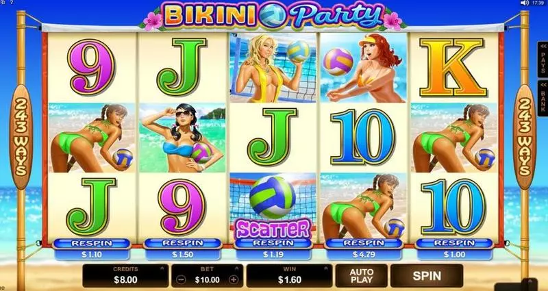 Bikini Party slots Main Screen Reels