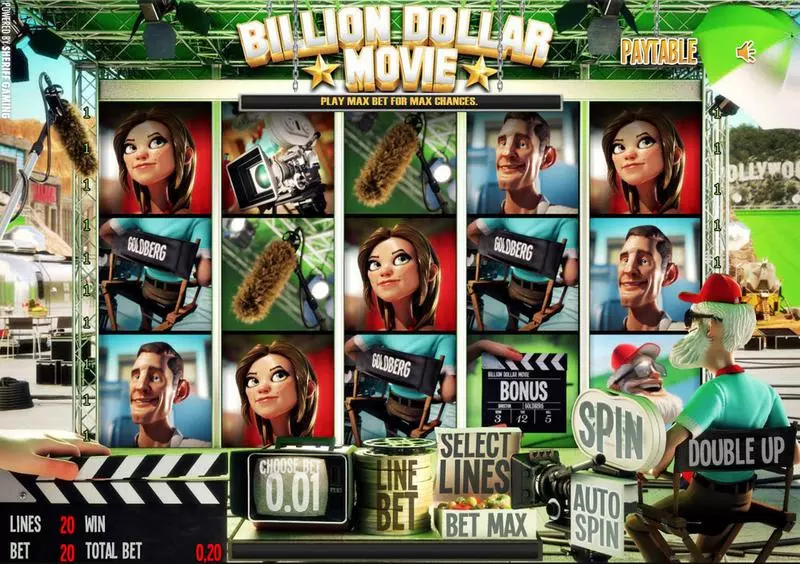 Billion Dollar Movie slots Main Screen Reels