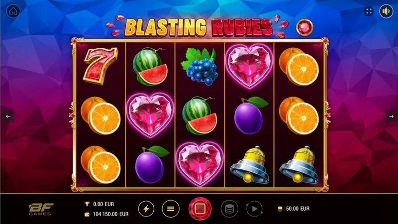 Blasting Rubies slots Main Screen Reels