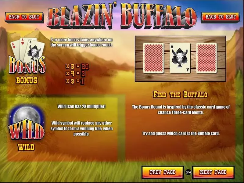 Blazin' Buffalo slots Info and Rules