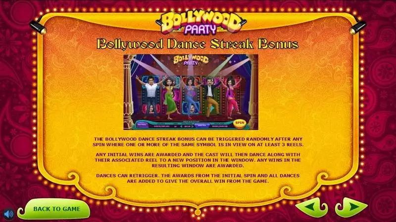 Bollywood Party slots Info and Rules