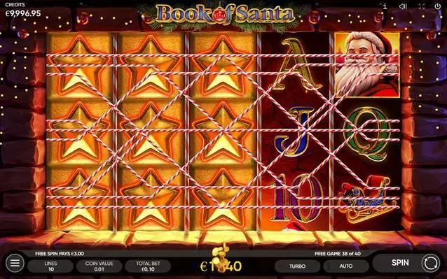 Book of Santa slots Main Screen Reels