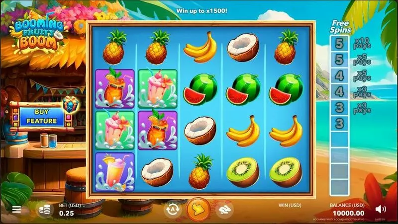 Booming Fruity Boom slots Main Screen Reels