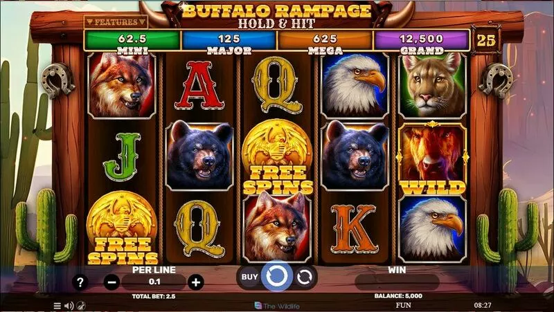 Buffalo Rampage – Hold and Hit slots Main Screen Reels