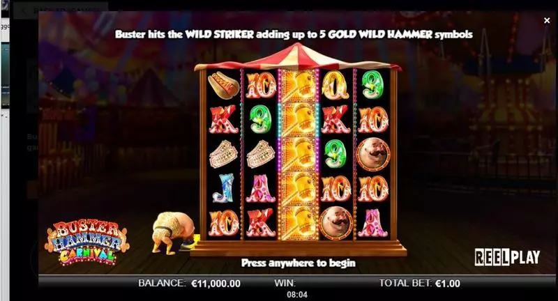 Buster Hammer Carnival slots Info and Rules