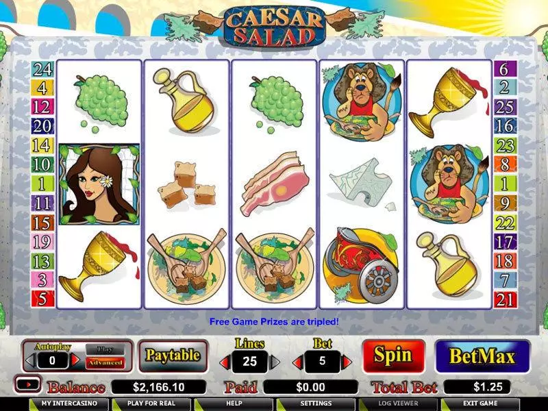 Caesar Salad slots Main Screen Reels