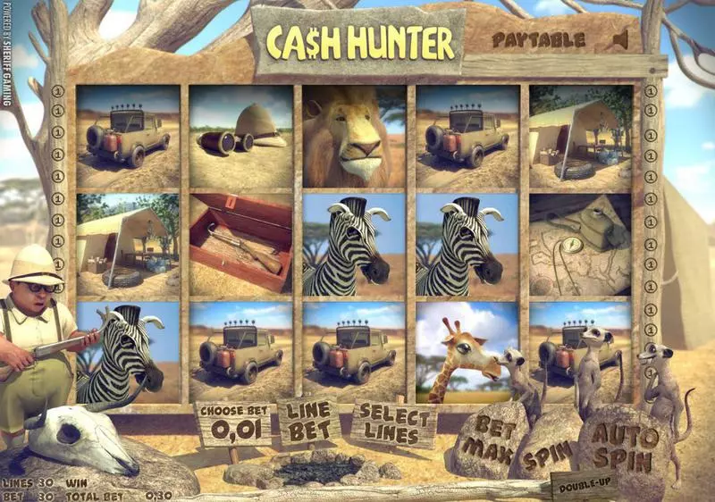 Ca$h Hunter slots Main Screen Reels