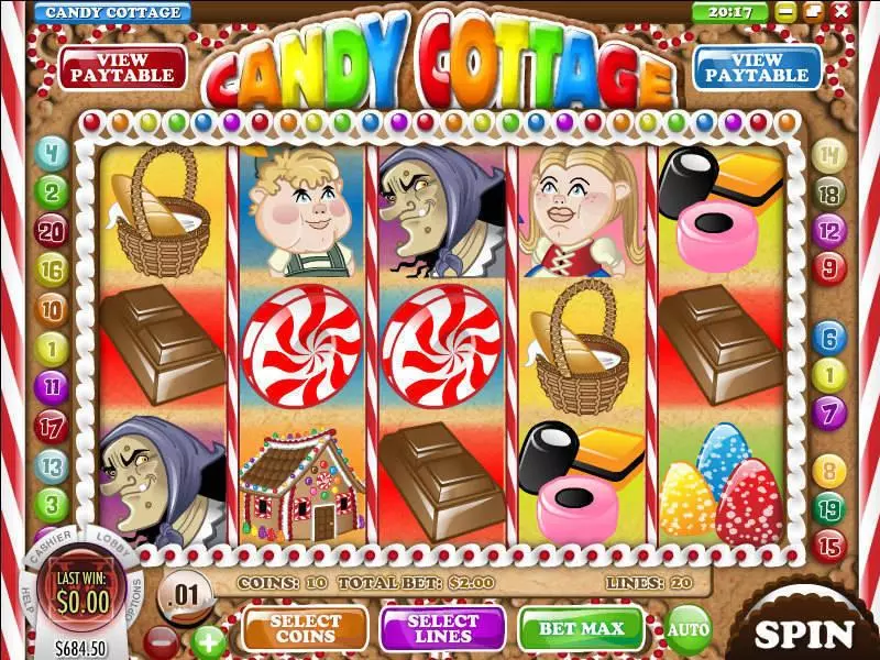 Candy Cottage slots Main Screen Reels