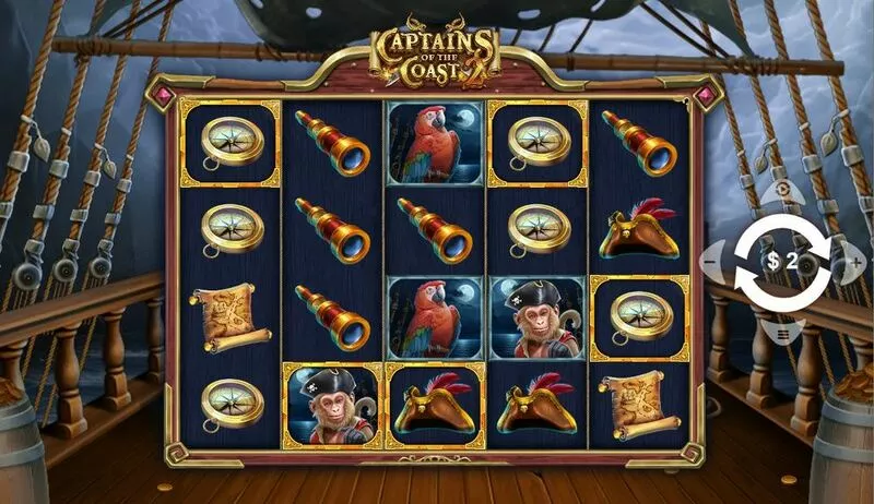 Captains of the Coast 2 slots Main Screen Reels