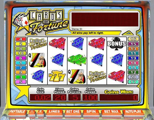 Cards of Fortune slots Main Screen Reels