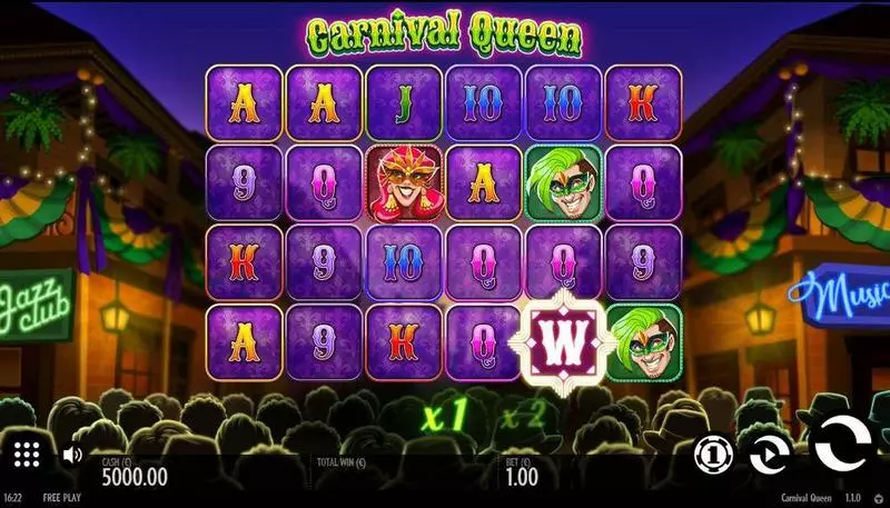 Carnival Queen slots Main Screen Reels