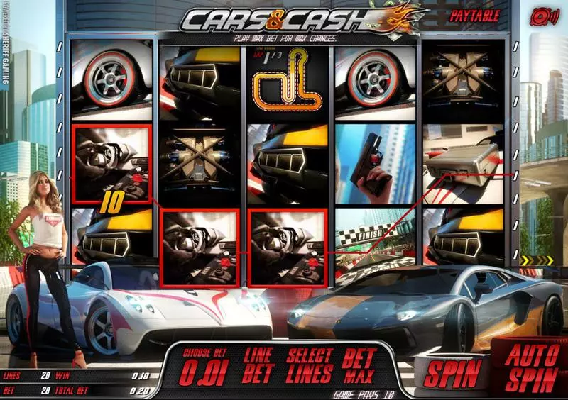 Cars & Ca$h slots Main Screen Reels