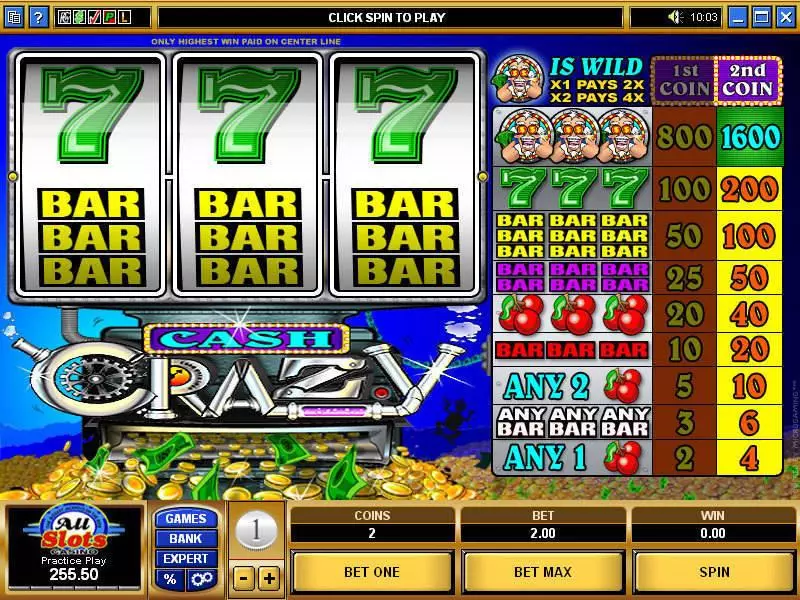 Cash Crazy slots Main Screen Reels